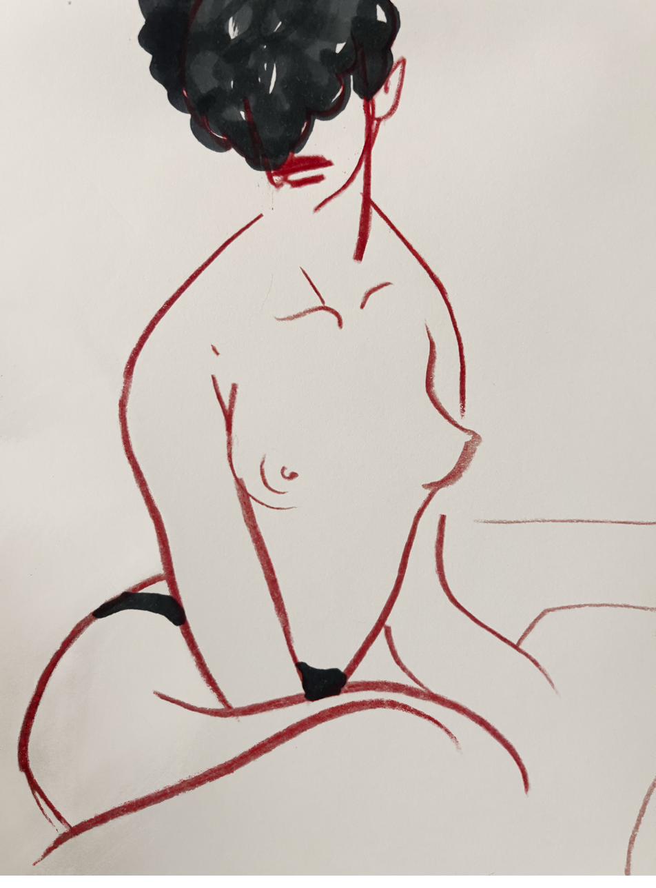 Fiammett, original line illustration