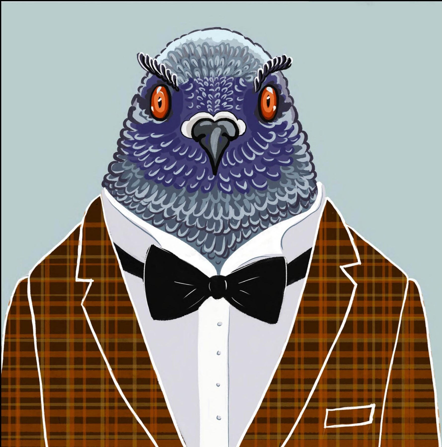 Illustration for Redaktsiya, pigeon character