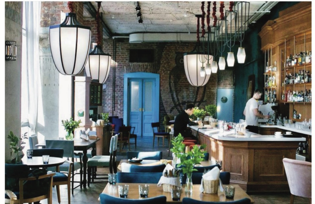 Social Club SPb restaurant interior, Saint Petersburg, 2020