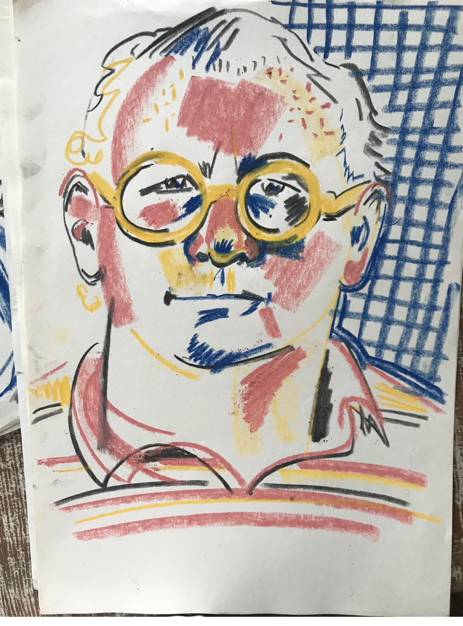 Custom portrait, pastel