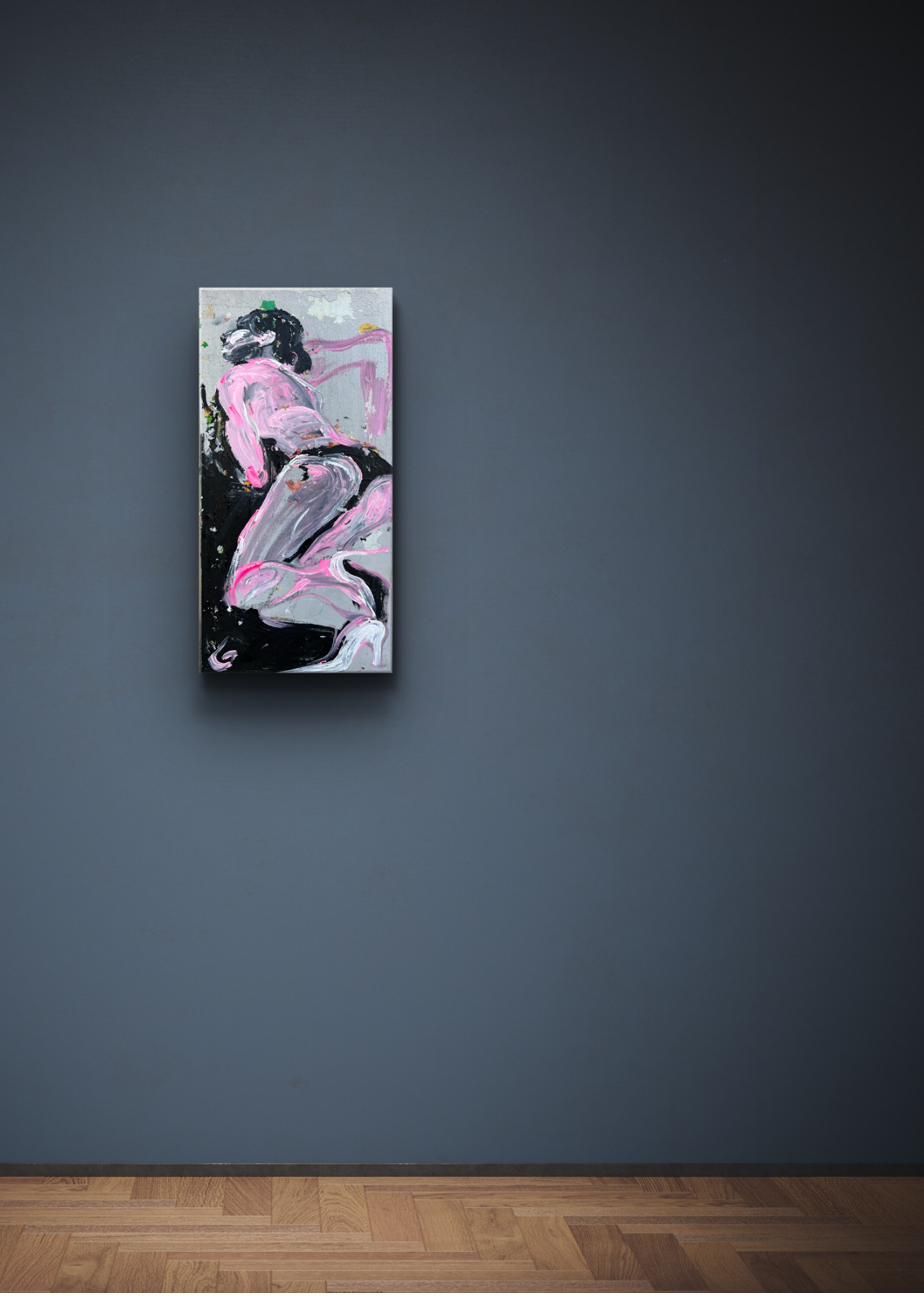 Custom portrait, painted, shown framed